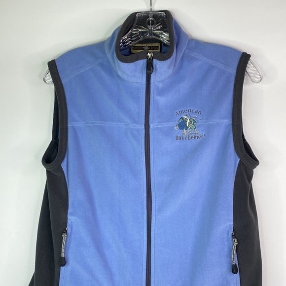 North End American Birkebeiner Ski Race Wisconsin Blue Vest Size Medium - Picture 2 of 11